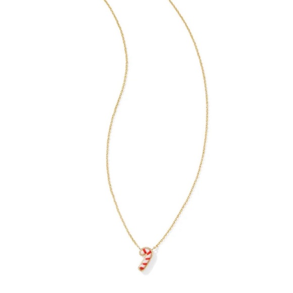 Kendra Scott Silver Necklace candy cane with Red and White Charms - Picture 3 of 7